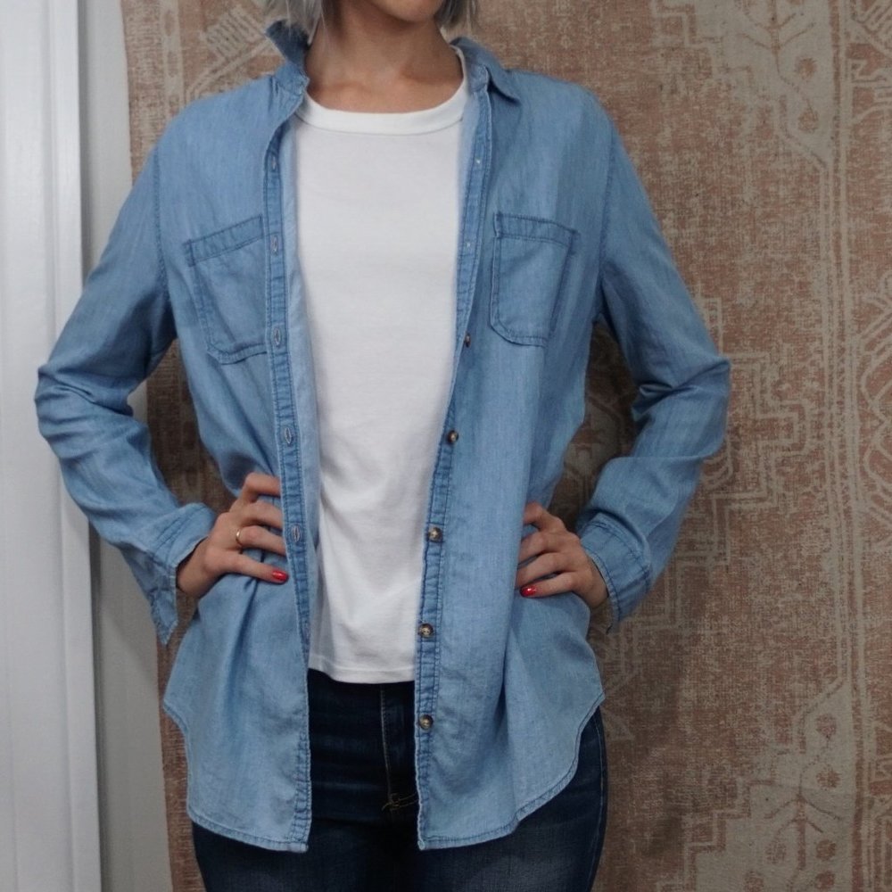 ⭐denim button up